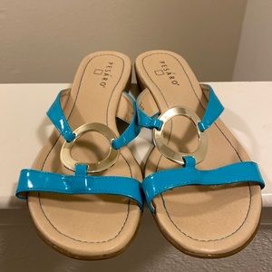 Pesaro aqua blue sandals Sz 9.5